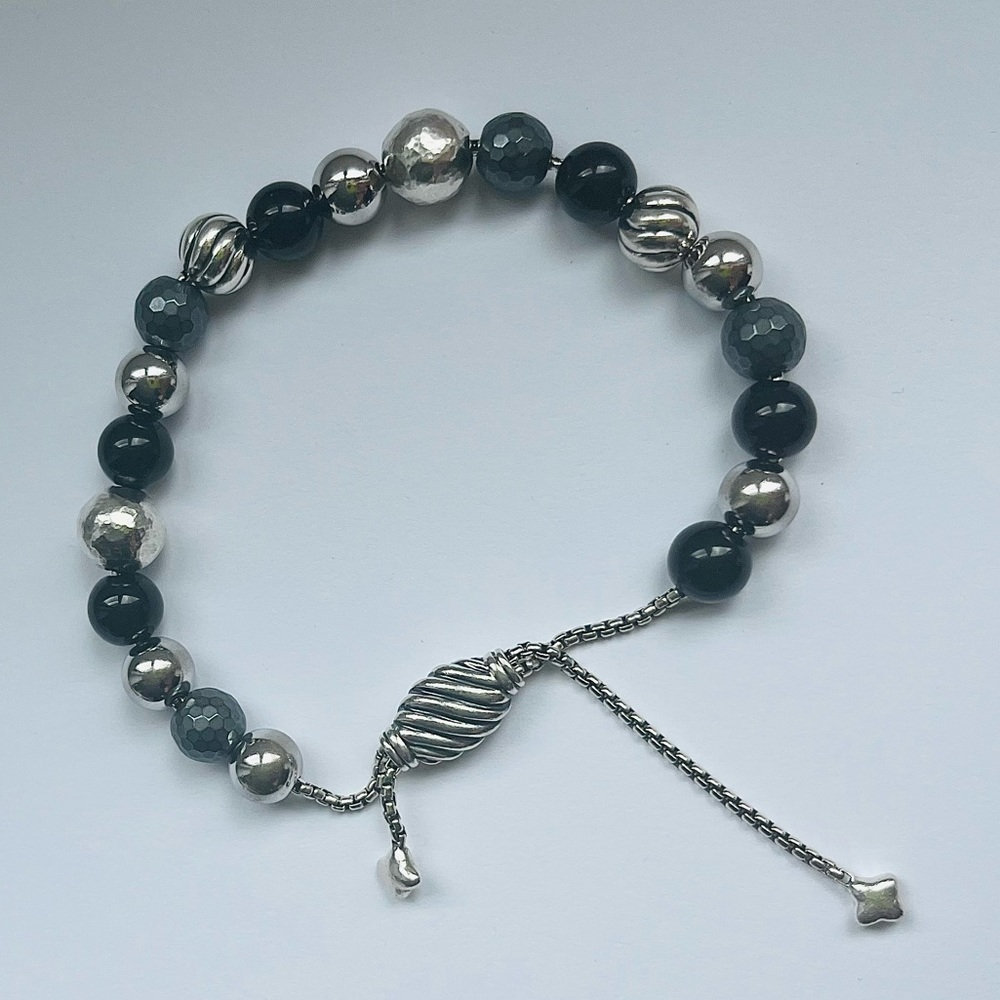 David Yurman Spiritual Beads Bracelet 925 Onyx